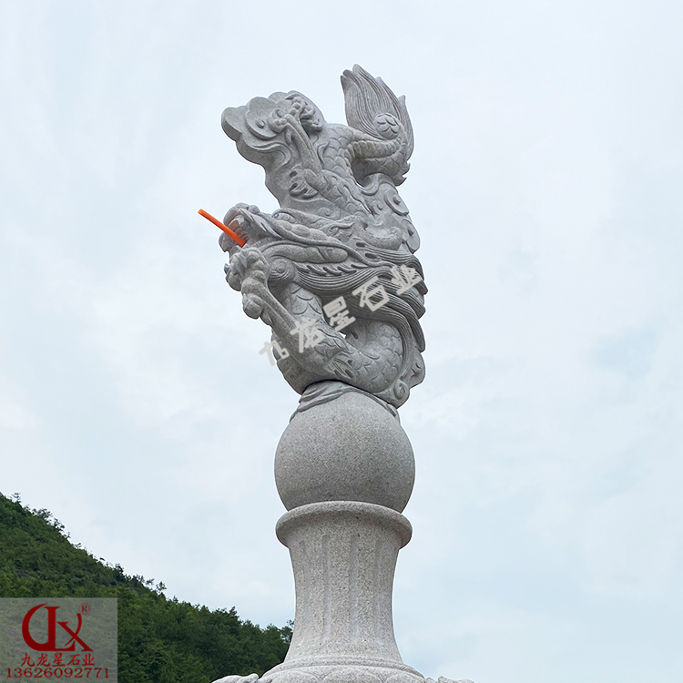 浙江虹珠寺▪九龙喷泉 石雕九龙雕塑喷泉